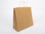 Torba papierowa z uchwytem skręcanym 500x180x390mm Brązowa