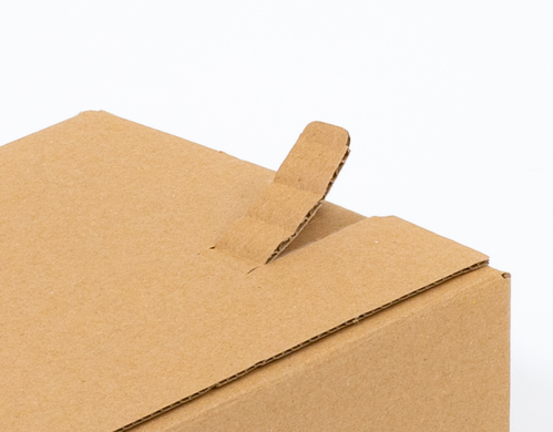 Karton fasonowy z paskiem klejowym i tasiemką zrywającą 250x200x100mm 3W B 380g/m2 Szary Paleta 1920 szt.