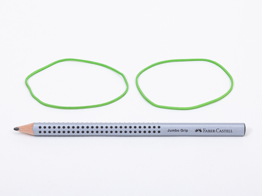 Gumki recepturki 80mm 1.5/1.5 Zielone op. 1 kg Paczka 20kg.