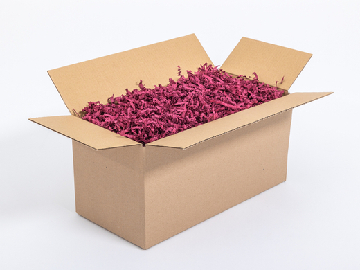 Wypełniacz do paczek BASIC papierowy ekologiczny ozdobny wiórki Bordowy - Karton 1kg Paczka 10 kartonów