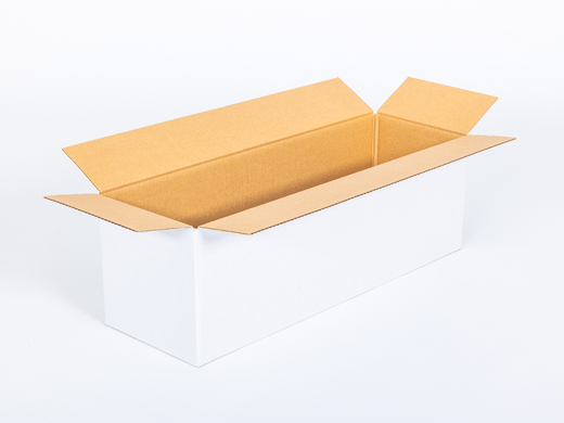 Karton klapowy długi 600x200x200mm 3W B 410g/m2 Biały Paleta 1020 szt. 
