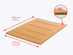 Przekładka tekturowa 1100x700mm 5W BC 630g/m2 Szara Komplet 10 szt.