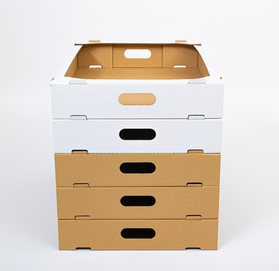 Karton na pączki 600x400x85mm wew. 3W B 360g/m2 Szary Paleta 1400 szt.