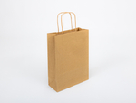 Torba papierowa z uchwytem skręcanym 240x100x320mm Brązowa Komplet 300 szt.
