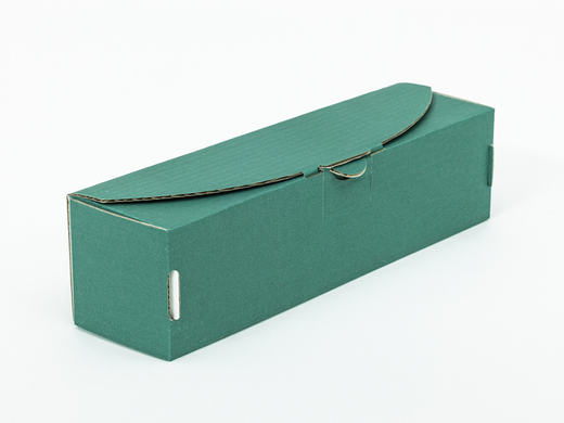 Zielony karton ozdobny na 1 butelkę wina 318x85x87mm 3W B 390g/m² Paczka 200 szt.