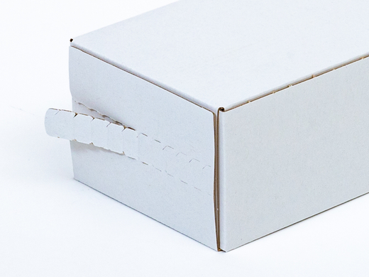 Karton fasonowy z paskiem klejowym i tasiemką zrywającą 200x120x80mm 3W E 350g/m2 Biały Komplet 20 szt.