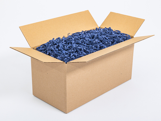 Wypełniacz do paczek ZigZag Delux papierowy ekologiczny ozdobny wiórki Granatowy - Karton 1kg