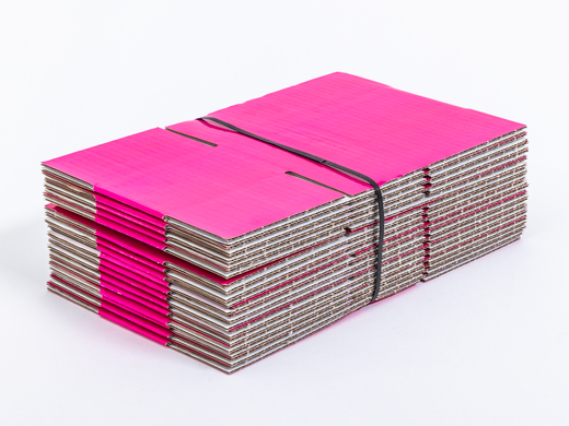 Różowy karton klapowy 200x120x80mm 3W B 405g/m2 Paczka 480 szt.