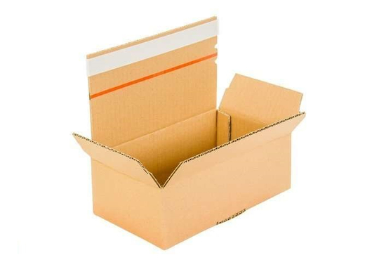 Karton fasonowy z paskiem klejowym i tasiemką zrywającą 250x150x100mm 3W B 320g/m2 Szary Zestaw palet 7800 szt.