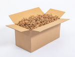 Wypełniacz do paczek BASIC papierowy ekologiczny ozdobny wiórki Naturalny / Brązowy - Karton 1kg Paczka 17 kartonów