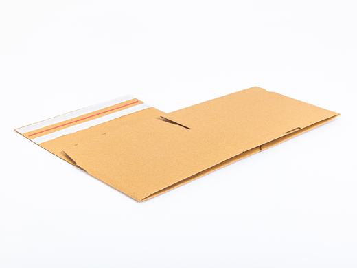 Karton fasonowy z paskiem klejowym i tasiemką zrywającą 300x250x150mm 3W B 320g/m2 Szary Paczka 100 szt.