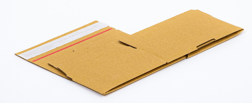 Karton fasonowy z paskiem klejowym i tasiemką zrywającą 200x150x80mm 3W B 380g/m2 Szary Zestaw palet 10080 szt.