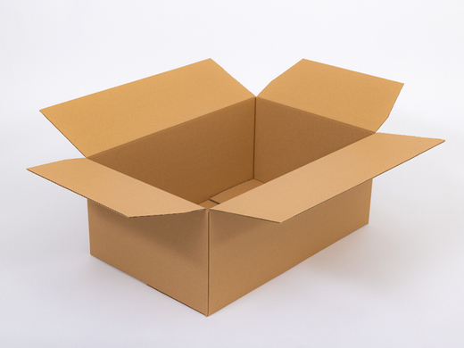 Karton klapowy 590x380x240mm wew. 3W B 420g/m2 Szary ścięte klapy Zestaw palet 6400 szt.