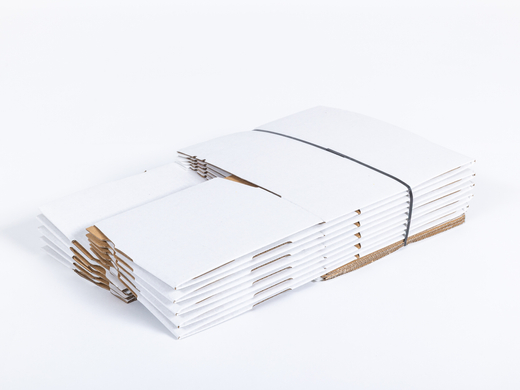 Karton fasonowy z paskiem klejowym i tasiemką zrywającą 250x200x80mm 3W B 360g/m2 Biały Komplet 20 szt.