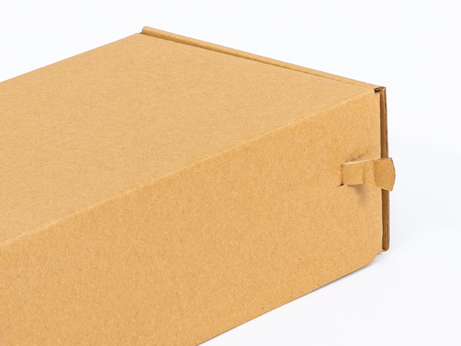 Karton fasonowy z paskiem klejowym i tasiemką zrywającą 250x150x80mm 3W B 320g/m2 Szary Paczka 250 szt.