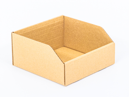 Pojemnik tekturowy kuweta 200x200x100mm 3W B 420g/m2 Szary Paleta 2400 szt.