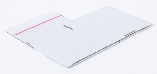 Karton fasonowy z paskiem klejowym i tasiemką zrywającą 200x150x150mm 3W B 380g/m2 Biały-Biały Komplet 20 szt.