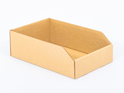 Pojemnik tekturowy kuweta 300x200x100mm 3W B 420g/m2 Szary Paleta 1800 szt.