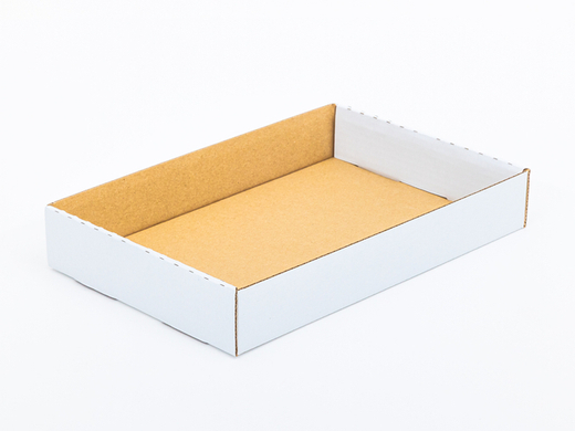 Tekturowa tacka na pączki, ciasteczka i ciasta 310x210x50mm wew. 3W B 430g/m2 Biały Paczka 350 szt.