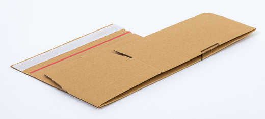 Karton fasonowy z paskiem klejowym i tasiemką zrywającą 250x150x80mm 3W B 380g/m2 Szary Zestaw palet 12000 szt.