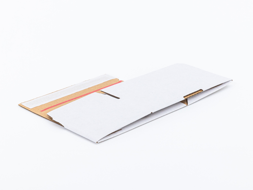 Karton fasonowy z paskiem klejowym i tasiemką zrywającą 200x120x80mm 3W B 360g/m2 Biały Komplet 20 szt.