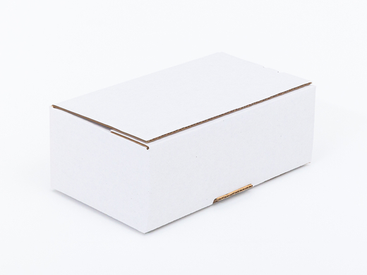 Karton fasonowy z paskiem klejowym i tasiemką zrywającą 200x120x80mm 3W B 360g/m2 Biały Paleta 3960 szt.