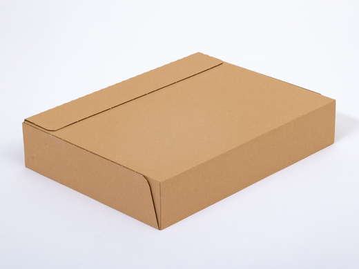 Karton fasonowy z paskiem klejowym i tasiemką zrywającą 400x300x80mm 3W E 340g/m2 Szary Paleta 840 szt.