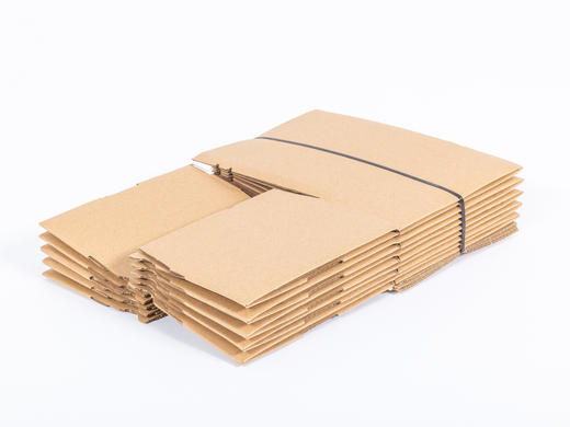 Karton fasonowy z paskiem klejowym i tasiemką zrywającą 200x200x80mm 3W B 320g/m2 Szary Paczka 240 szt.