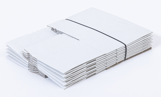Karton fasonowy z paskiem klejowym i tasiemką zrywającą 250x200x150mm 3W B 380g/m2 Biały-Biały Komplet 20 szt.