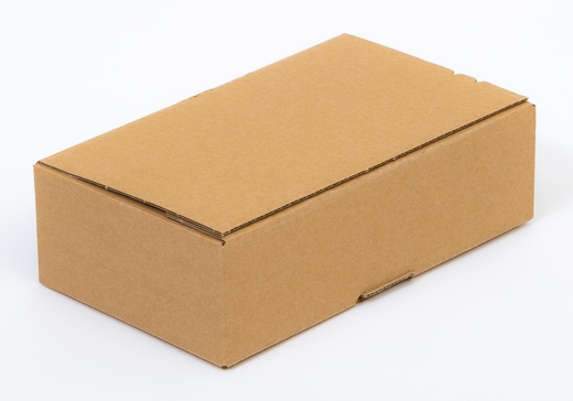 Karton fasonowy z paskiem klejowym i tasiemką zrywającą 250x150x80mm 3W B 380g/m2 Szary Paleta 2400 szt.