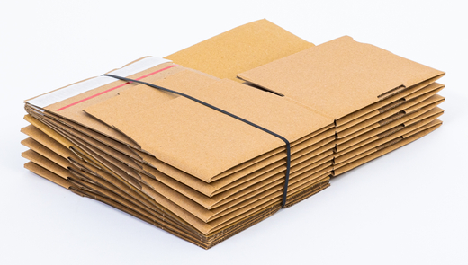 Karton fasonowy z paskiem klejowym i tasiemką zrywającą 200x200x80mm 3W B 380g/m2 Szary Komplet 20 szt.