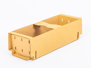 Karton łubianka kobiałka tekturowa na owoce 345x125x100mm wew. 3W B 380g/m2 Szary Komplet 10 szt.