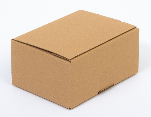 Karton fasonowy z paskiem klejowym i tasiemką zrywającą 200x150x100mm 3W B 380g/m2 Szary Paczka 280 szt.