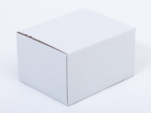 Karton fasonowy z paskiem klejowym i tasiemką zrywającą 250x200x150mm 3W B 360g/m2 Biały Paleta 1560 szt.