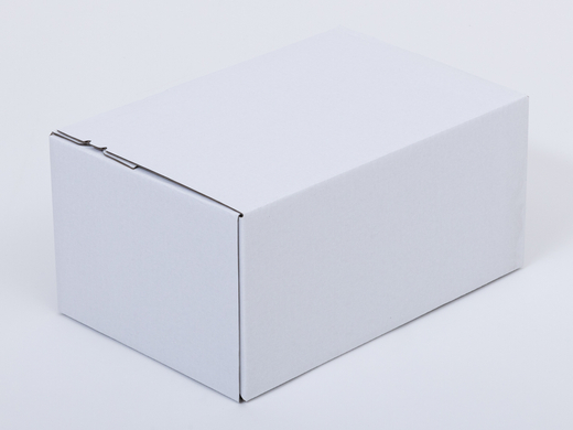 Karton fasonowy z paskiem klejowym i tasiemką zrywającą 300x200x150mm 3W B 400g/m2 Biały-Biały Paczka 140 szt.